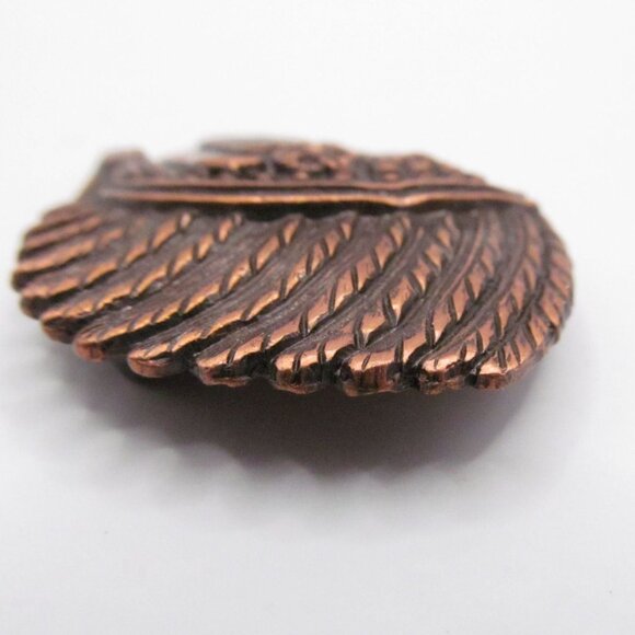 Vintage Copper Native American Chief Profile Pin Brooch - Picture 5 of 11